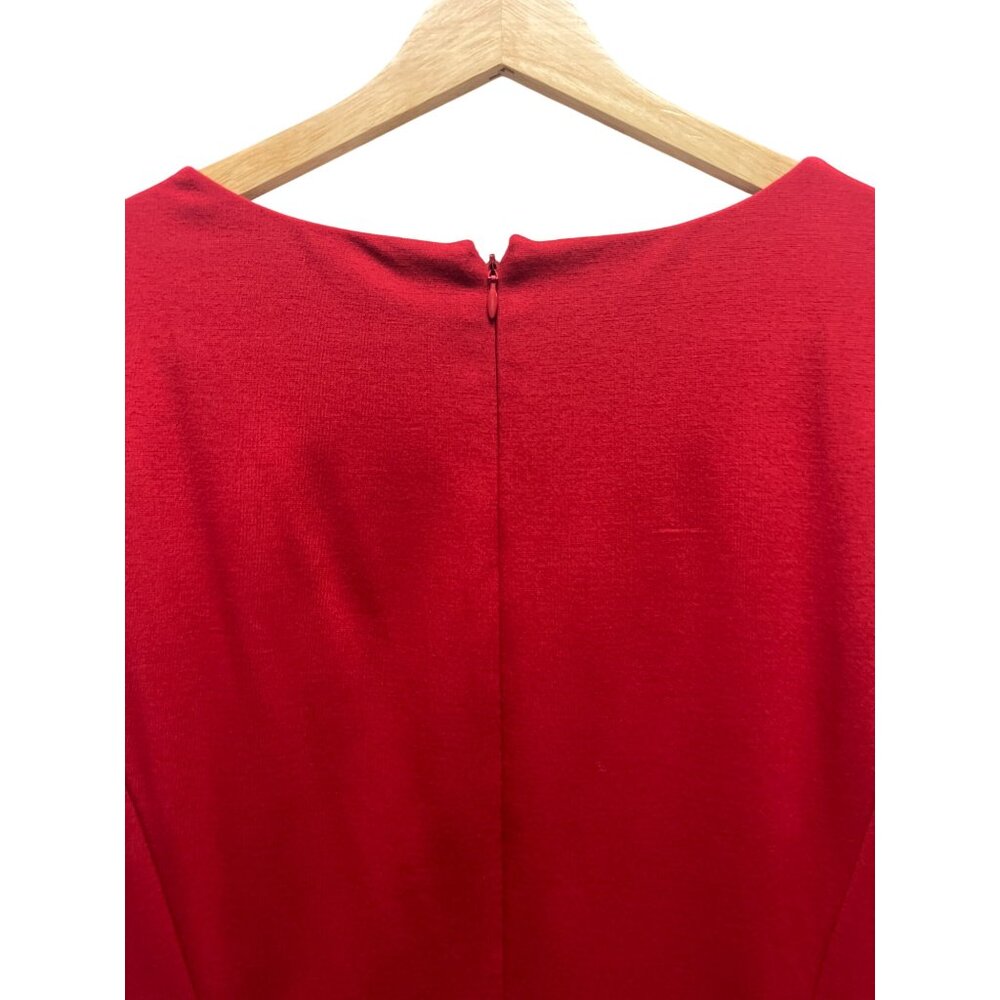 Chico's Zahara Sleeveless Red Knit Stretch Pencil Dress - Picture 7 of 8